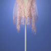Pink Carnation Lace Net Scarf