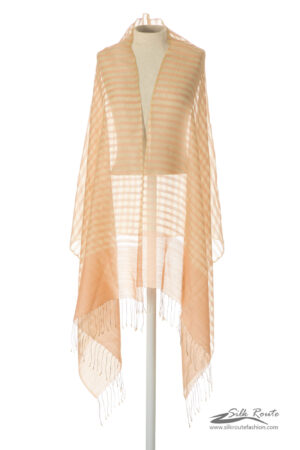 Peach and Gold Scarf