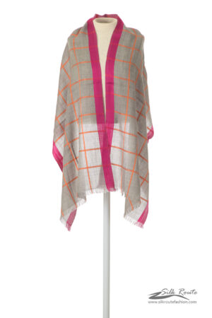 Pink, Orange and Gray Scarf