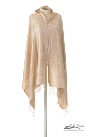 Cream and Gold Scarf