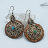 Traditional Tibetan Orange Jasper/Turquoise Statement Silver Handcrafted Earrings